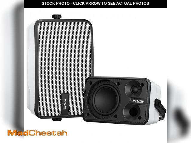 Lot 74-12049953 - Inwa Outdoor Bluetooth Speakers, IPX5 Waterproof 400W Wall Mount Speaker, Powerful Indoor/Outdoor So...