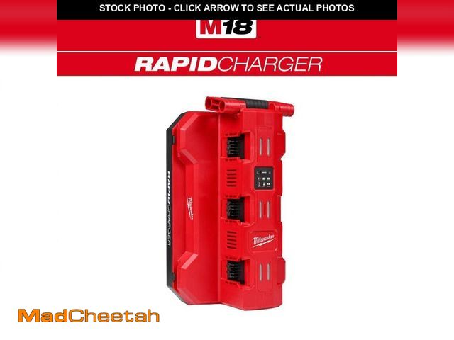 Lot 74-14357543 - Milwaukee M18 18V PACKOUT 6-Port Daisy Chain Rapid Charger - UNUSED