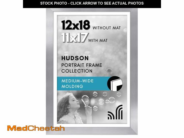 Lot 74-13786104 - Americanflat 12x18 Poster Frame with Shatter-Resistant Glass - Use as 11x17 Frame with Mat or Displa...