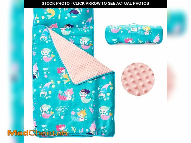 Lot 74-12600850 - beeweed Toddler Nap Mat, Rollup Design Kid Sleeping Mat with Removable Pillow &amp; Minky Blanket, T...