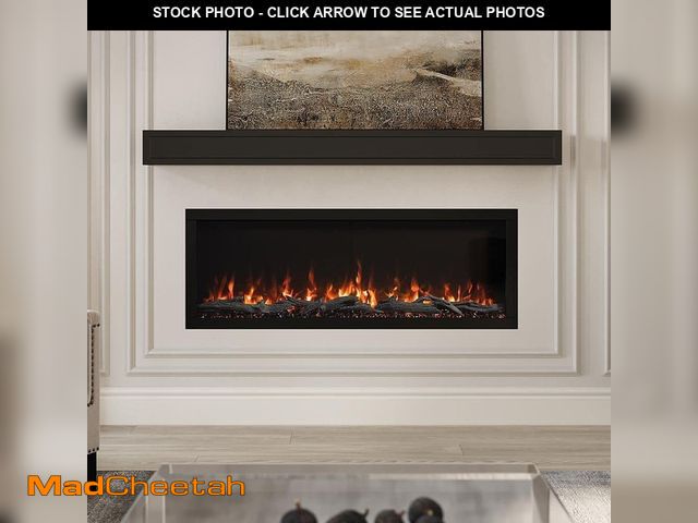 Lot 74-14243026 - Modern Ember Highmark 50 in. Wall-Mounted Smart Electric Fireplace Heater with Multi-Color Flames, 5...