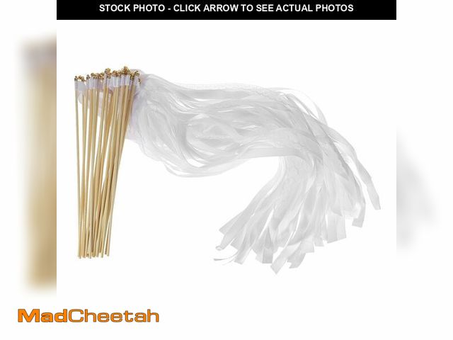 Lot 74-14479507 - PATIKIL Ribbon Sticks Fairy Wands, 25 Pack Lace Silk Fairy Stick Wand Send Off Streamers for Wedding...