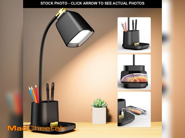 Lot 74-14380893 - GONDSILY LED Desk Lamp with USB Charging Port Touch Control 3 Color Modes, Stepless Dimming,Eye-Cari...