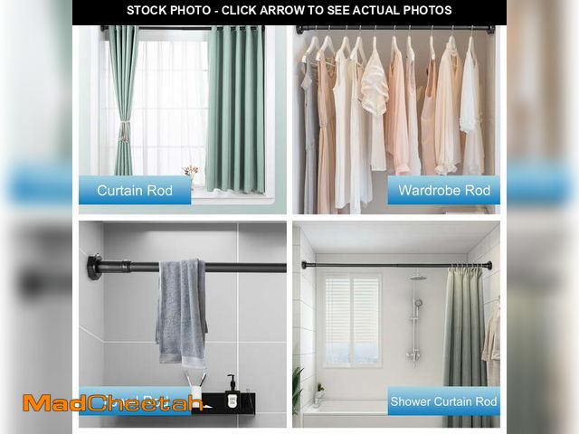 Lot 74-14370195 - BEAMNOVA No Drill Telescopic Shower Curtain Rods, 44"-75" Adjustable Tension Rod, Rust-Resistant Sta...