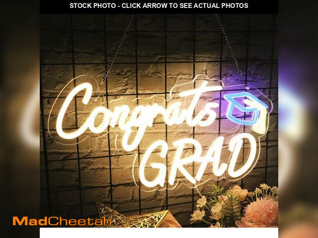 Lot 74-14268167 - HMASYO Graduation Decorations 2026 Ã¢â¬â Congrats Grad Neon Sign, 16" Dimmable Warm White Congrat...