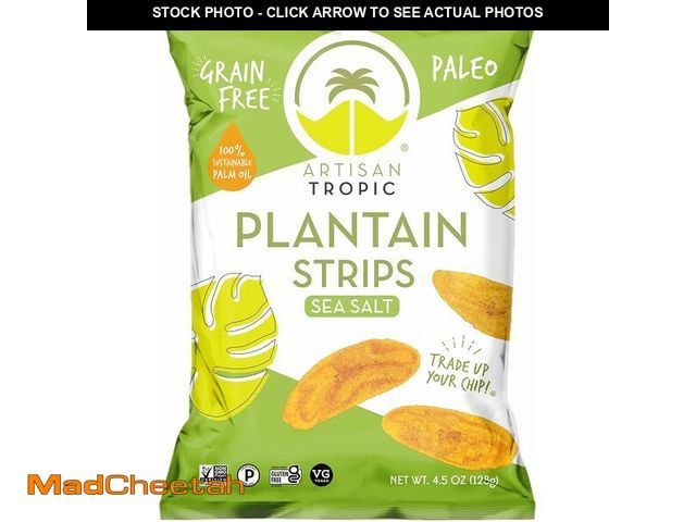 Lot 74-14136103 - ARTISAN TROPIC Plantain Strips, Sea Salt (4.5Oz - 12pk) BEST BY 6/12/26 - UNUSED