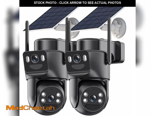 Lot 74-14149485 - Kurain Dual Lens Solar Security Cameras Wireless Outdoor, 5G/2.4G WiFi 6, 360ÃÂ° View Pan/Tilt Home...