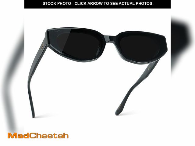 Lot 74-14274059 - WearMe Pro Women's Cat-Eye Sunglasses: Flat Lens, Acetate Frame, Anti-Reflective (Black/Triple Black...