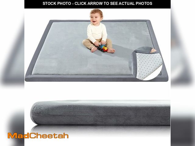 Lot 74-13582949 - Baby Play Mat for Floor,1.3" Thick 50x50 Playpen Mat,Tummy Time Foam Mats,Plush Soft Padded Playmate...