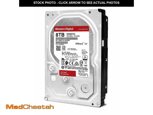 Lot 74-12461108 - Western Digital Bare Drives WD Red 8TB NAS Hard Disk Drive - 5400 RPM Class SATA 6 GB/S 256 MB Cache...