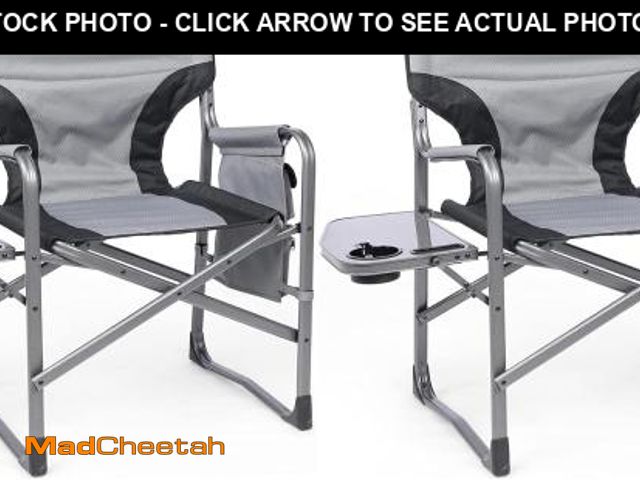 Lot 74-12510148 - EVER ADVANCED Lightweight Folding Directors Chairs, Aluminum Camping Chair Outdoor for Adults with S...