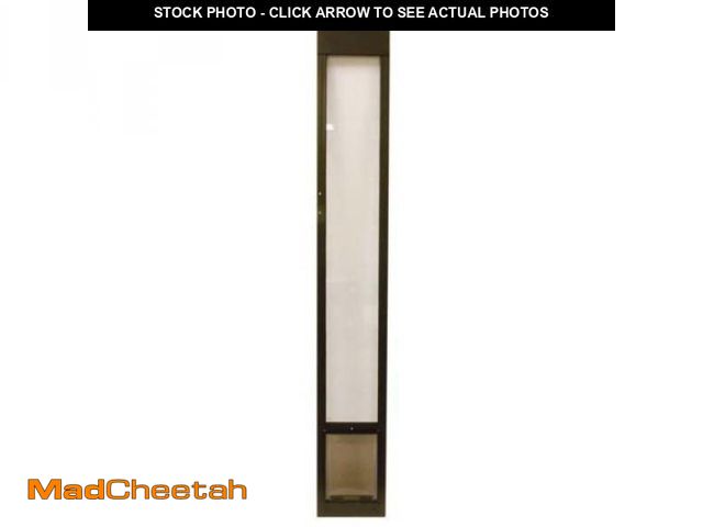 Lot 74-12153059 - PetSafe Freedom Aluminum Patio Panel Sliding Glass Pet Door, Bronze, Medium - UNUSED