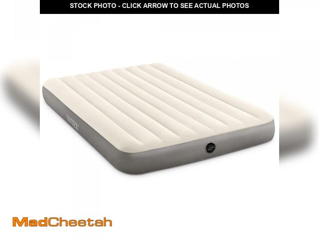Lot 74-12216980 - Intex 64103E Dura-Beam Standard Single-High Air Mattress: Fiber-Tech - Queen Size - 10in Bed Height ...