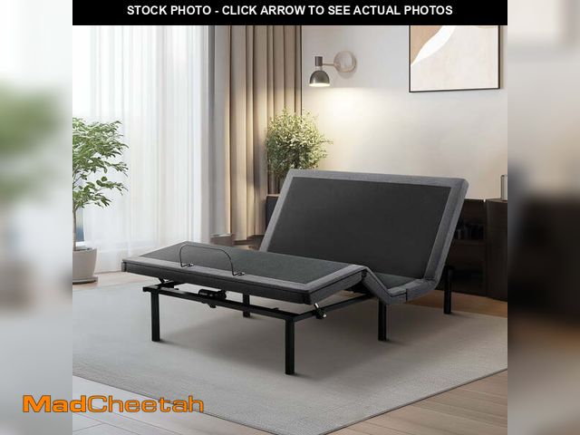 Lot 74-12549642 - edx Adjustable Bed Frame, Individually Tilting Head and Foot with 2 USB Ports, Wireless Remote, Quie...