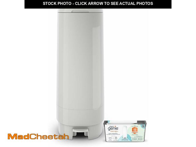 Lot 74-13041249 - Diaper Genie Signature Pail (Grey) Includes 1 Easy Roll Refill with 18 Bags | Holds Up to 846 Newbor...