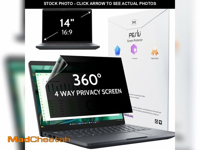 Lot 74-13547100 - Peslv 360ÃÂ° 4 Way Laptop Privacy Screen for 14 Inch 16:9 Aspect Ratio Computer Monitor, Anti Glare...