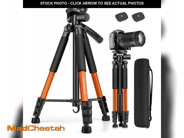 Lot 74-12713431 - JOILCAN Tripod for Camera, 67" Heavy Duty Camera Tripod, Phone Tripods for Video Recording Photo Vlo...