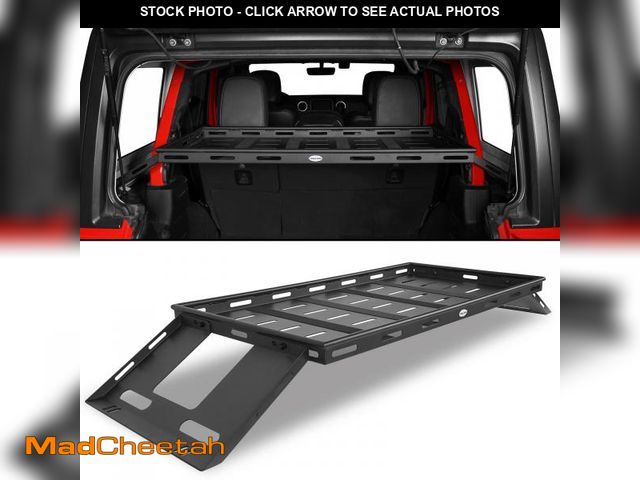 Lot 74-12337767 - Hooke Road Rear Trunk Cargo Rack Basket Tray for 2007-2025 Jeep Wrangler JK JL 4-Door Hardtops, Stur...