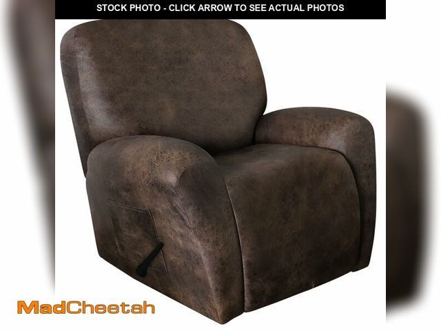 Lot 74-13566133 - ANARACHON Recliner Chair Covers Leather Like, 4 Pieces Lazy Boy Recliner Cover for Recliner Chair, S...