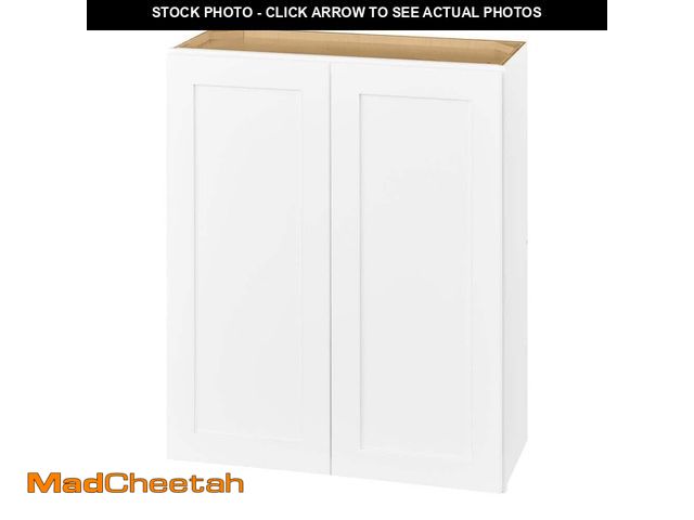 Lot 74-12869564 - Hampton Bay Avondale 30 in. W x 12 in. D x 36 in. H Ready to Assemble Plywood Shaker Wall Kitchen Ca...