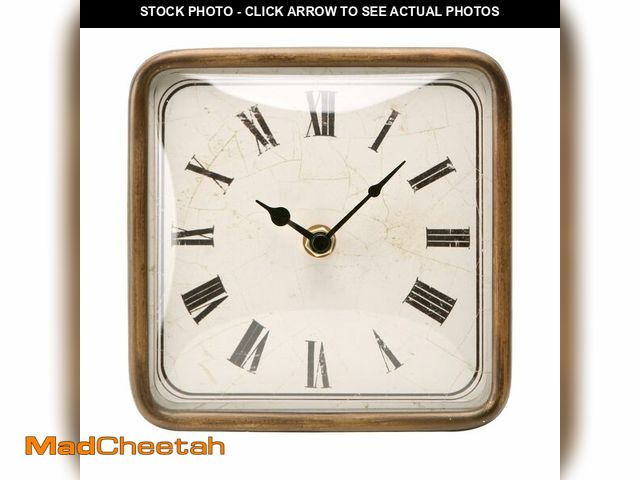 Lot 74-13572692 - NIKKY HOME Vintage Silent Non-Ticking Table Clock, Shelf Desk Top Clock Battery Operated, Retro Home...