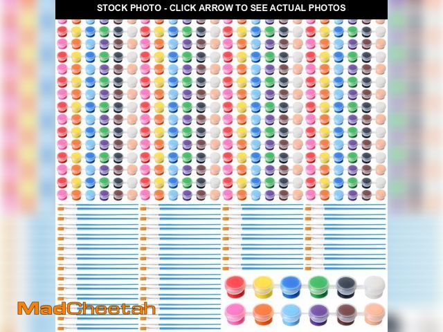 Lot 74-14053645 - Timgle 560 Pcs Mini Acrylic Paint Set for Kids 40 Set 12 Colors Washable Paint Strips Bulk 40 Flat P...