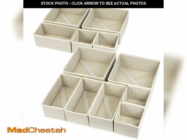 Lot 74-14208751 - Fordonral 12 Pack Drawer Organizer Clothes, Foldable Fabric Dresser Organizer Closet Organizers and ...