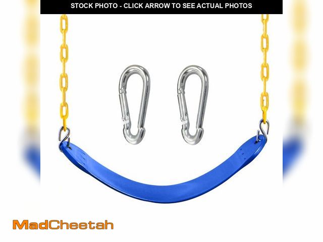 Lot 74-14340733 - TURFEE Swing for Outdoor Swing Set - Pack of 1 Seat Replacement Kit with Heavy Duty Chains - Backyar...