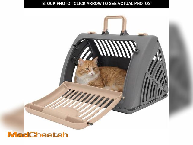 Lot 74-13844849 - SportPet LARGE Hard-Sided Travel Cat Carrier - Cat Carrier with Patented Wide Side-Opening Door, Fol...