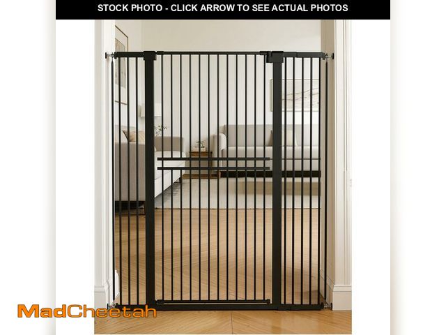 Lot 74-14613304 - No Pawblems 55" Extra Tall Pet Gate, 31.5"-48" Wide Tall Dog Gate, Black - UNUSED