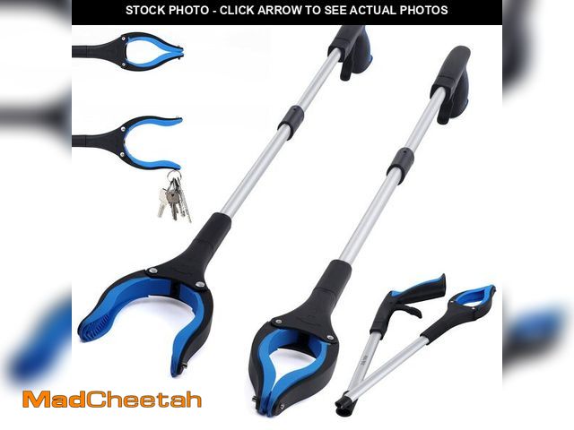 Lot 74-14377052 - 2-Pack Grabber Reacher Tool, 32 Inch Extra Long Steel Foldable Pick Up Stick with Strong Grip Magnet...
