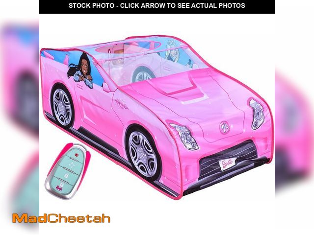 Lot 74-13041872 - Barbie Convertible Pop Up Tent - Pink Princess Playhouse Car Toy with Sounds &amp; Key Fob, Indoor a...