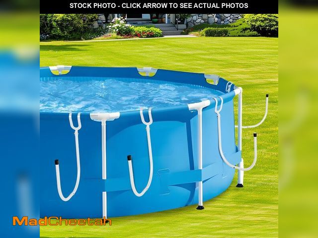 Lot 74-14302338 - Solar Cover Holder for Above Ground Pool(Round Top Rail Under 2.3inch), Adjustable Metal Solar Cover...