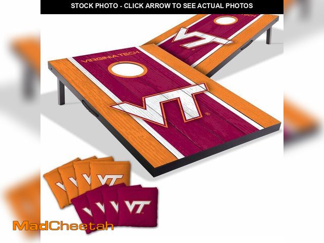 Lot 74-14306010 - YouTheFan NCAA Virginia Tech Hokies 2' x 3' Portable Cornhole Game with Logo Bags - USED