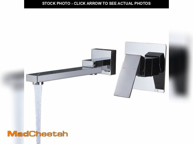 Lot 74-12876723 - FSCEPIXI Wall Mount Tub Faucet with Extra Long Tub Spout,Single Handle Tub Filler Faucet with Brass ...