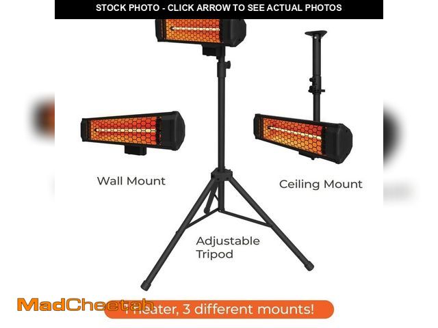 Lot 74-12767379 - HEAT STORM Tradesman 1500-Watt Electric Outdoor Infrared Quartz Portable Space Heater with Tripod, W...