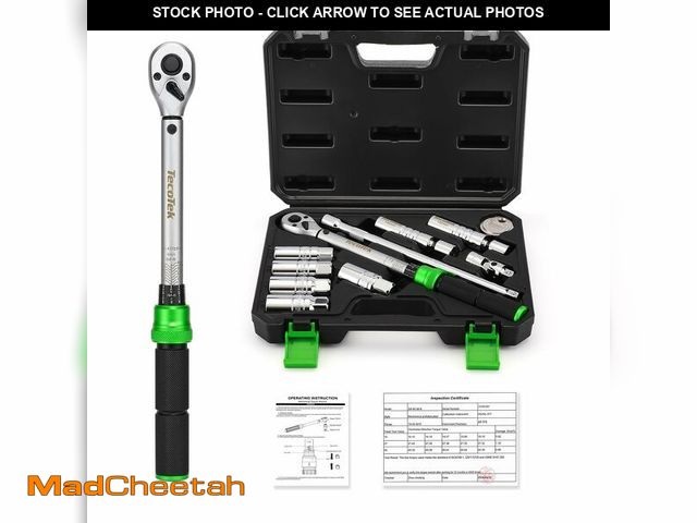 Lot 74-14153620 - TecoTek 11Pcs 3/8" Drive Spark Plug Socket Set with Click Torque Wrench, Spark Plug Gapper, Universa...