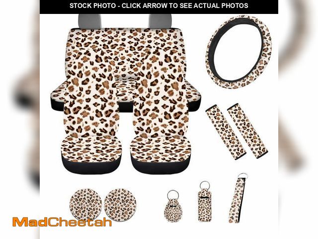 Lot 74-13543162 - Frienda Car Seat Covers Full Set for Women Men Car Accessories Set Rubber Steering Wheel Cover Armre...