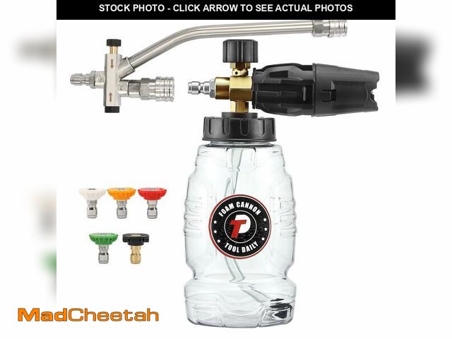 Lot 74-12460193 - Tool Daily Pressure Washer Foam Cannon with Dual Connector Accessory, Double Tip Attachment for Soap...