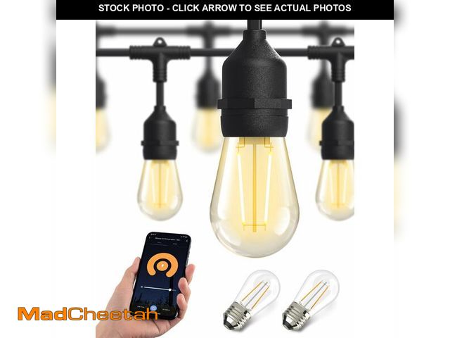 Lot 74-12848569 - XMCOSY+ Smart Outdoor String Lights, 123Ft LED Patio Lights Waterproof IP65, App Control, Compatible...