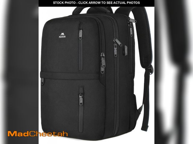 Lot 74-11553319 - MATEIN Carry on Backpack, Large 40L Flight Approved Travel Backpack with USB Port, TSA Personal Item...