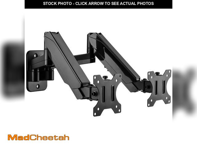 Lot 74-12718346 - UPGRAVITY Dual Monitor Wall Mount, Double Monitor Wall Stand for Two 17-32 inch Flat Computer Screen...