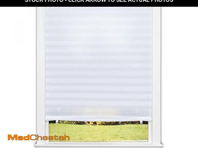 Lot 74-12096423 - Redi Shade No Tools Original Light Filtering Pleated Fabric Shade White, 36" W x 72" L, 2 Pack - UNU...
