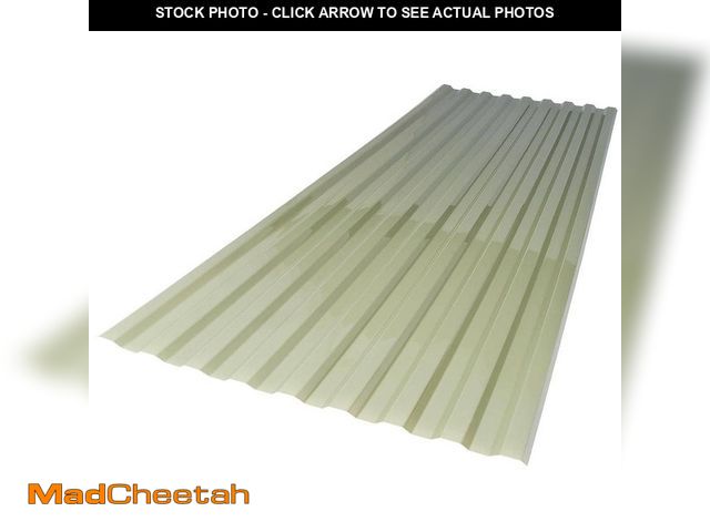 Lot 74-12554145 - 26 in. x 6 ft. Corrugated Polycarbonate Roof Panel in Misty Green - UNUSED