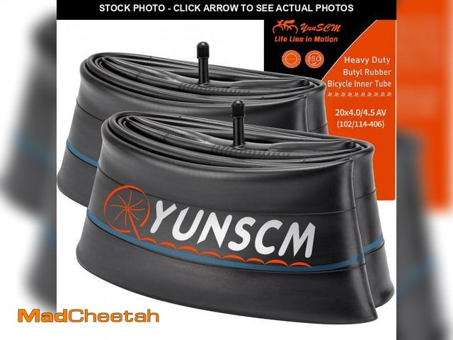 Lot 74-12431840 - 2-PCS 20 X 4.0 Heavy Duty E-Bike Tire Tubes 20x4.0/4.5 Schrader Valve (102/114-406) Inner Tubes Comp...