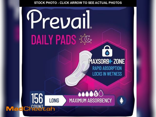 Lot 74-13927399 - Prevail Incontinence Bladder Control Pads for Women, Maximum Absorbency, Long Length, 39 Count (Pack...