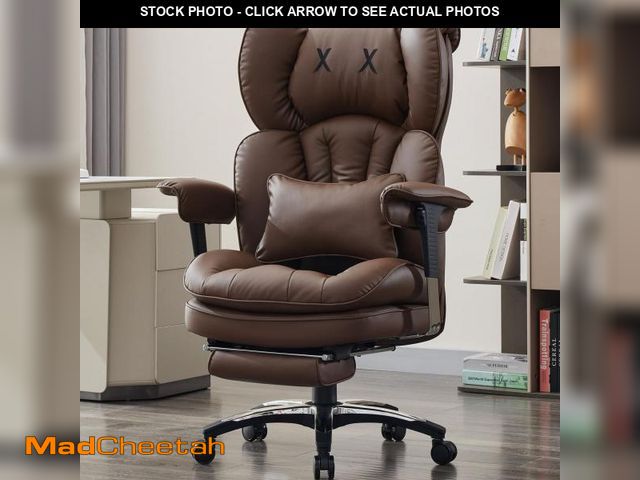 Lot 74-12206651 - Efomao Big and Tall Office Chair with Footrest Ã¢â¬â High Back Computer Chair with Adjustable Arm...