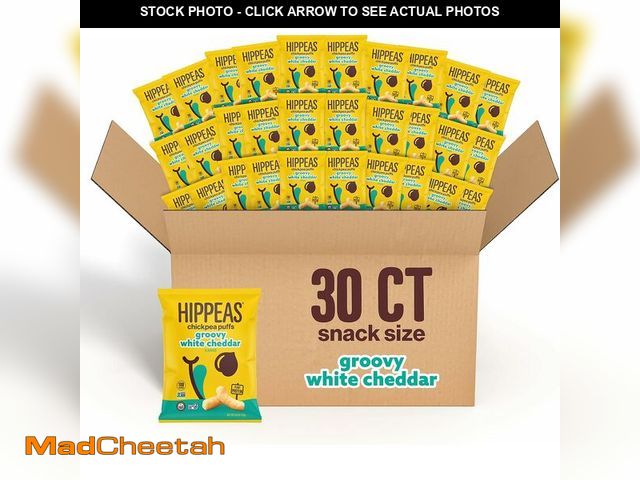 Lot 74-13835941 - HIPPEAS Chickpea Puffs, Groovy White Cheddar, Gluten Free Snacks, Dairy Free, Vegan, 0.8oz, Pack of ...