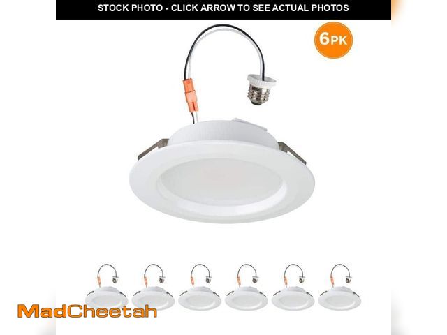 Lot 74-14113406 - ETI LIGHTING 4 in. Retrofit 2700K-5000K Remodel Integrated LED Recessed Light Trim Downlight Dimmabl...