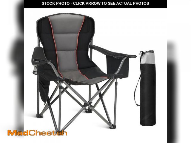 Lot 74-12479755 - Sophia &amp; William Oversized Camping Chair Heavy-Duty Steel Frame Supports 450Lbs, Foldable Outdoo...